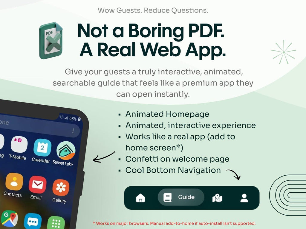Airbnb Welcome Book Web-App & Guest Guidebook | FREE 500+ Canva Template Bonus